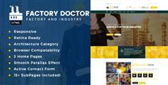 Bootstrap框架开发的工业制造业大型企业门户网站HTML模板框架 - Factory Doctor