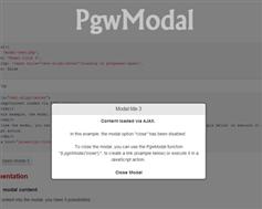 PgwModal  jQuery的响应模态/对话框窗口