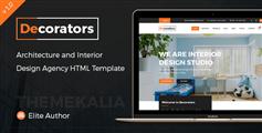 室内设计企业或工作室网站HTML模板_Bootstrap室内设计网页框架 - Decorators